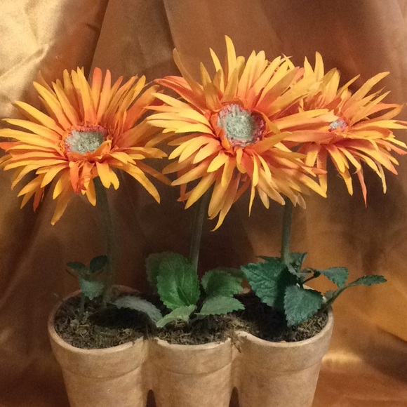 Other - 3 potted silk sunflowers to brighten your day!NWT